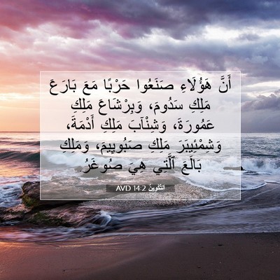 Picture 07 - اَلتَّكْوِينُ 14:2 AVD - أَنَّ هَؤُلَاءِ صَنَعُوا - Bible Verse Picture