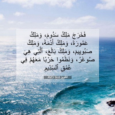 Picture 07 - اَلتَّكْوِينُ 14:8 AVD - فَخَرَجَ مَلِكُ سَدُومَ، - Bible Verse Picture
