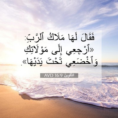 Picture 07 - اَلتَّكْوِينُ 16:9 AVD - فَقَالَ لَهَا مَلَاكُ - Bible Verse Picture