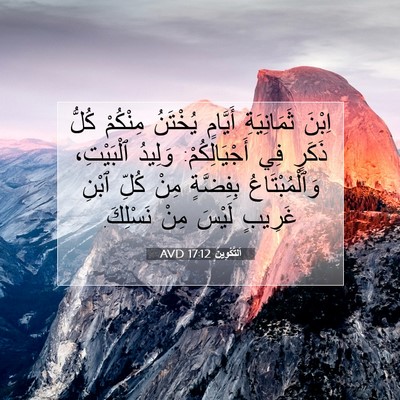 Picture 07 - اَلتَّكْوِينُ 17:12 AVD - اِبْنَ ثَمَانِيَةِ - Bible Verse Picture