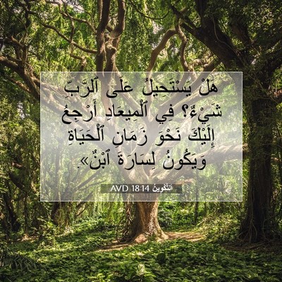 Picture 07 - اَلتَّكْوِينُ 18:14 AVD - هَلْ يَسْتَحِيلُ عَلَى - Bible Verse Picture