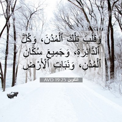 Picture 07 - اَلتَّكْوِينُ 19:25 AVD - وَقَلَبَ تِلْكَ - Bible Verse Picture