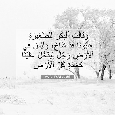 Picture 07 - اَلتَّكْوِينُ 19:31 AVD - وَقَالَتِ ٱلْبِكْرُ - Bible Verse Picture