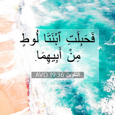 Picture 07 - اَلتَّكْوِينُ 19:36 AVD - فَحَبِلَتِ ٱبْنَتَا لُوطٍ - Bible Verse Picture