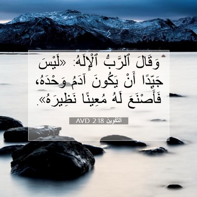 Picture 07 - اَلتَّكْوِينُ 2:18 AVD - وَقَالَ ٱلرَّبُّ - Bible Verse Picture
