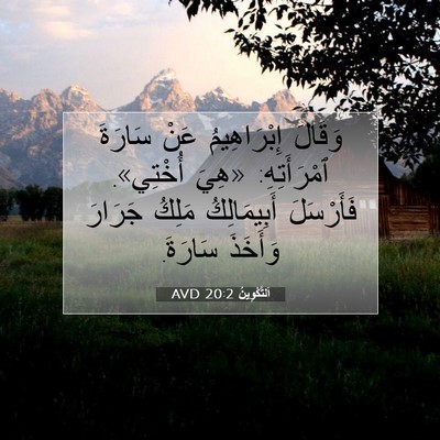 Picture 07 - اَلتَّكْوِينُ 20:2 AVD - وَقَالَ إِبْرَاهِيمُ عَنْ - Bible Verse Picture