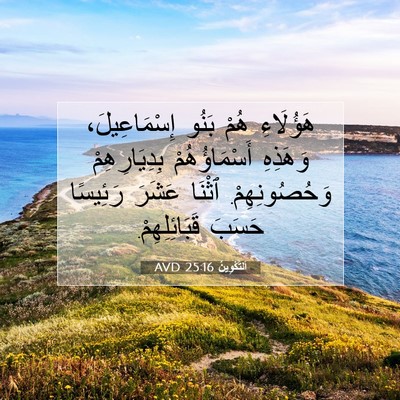Picture 07 - اَلتَّكْوِينُ 25:16 AVD - هَؤُلَاءِ هُمْ بَنُو - Bible Verse Picture