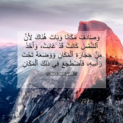Picture 07 - اَلتَّكْوِينُ 28:11 AVD - وَصَادَفَ مَكَانًا - Bible Verse Picture