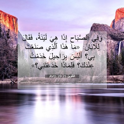 Picture 07 - اَلتَّكْوِينُ 29:25 AVD - وَفِي ٱلصَّبَاحِ إِذَا - Bible Verse Picture