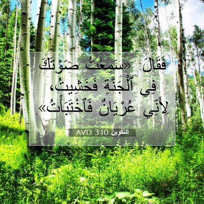 Picture 07 - اَلتَّكْوِينُ 3:10 AVD - فَقَالَ: «سَمِعْتُ - Bible Verse Picture