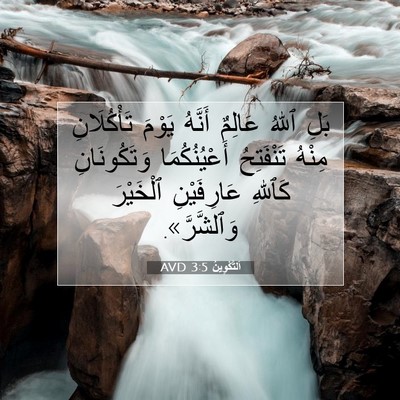 Picture 07 - اَلتَّكْوِينُ 3:5 AVD - بَلِ ٱللهُ عَالِمٌ أَنَّهُ - Bible Verse Picture