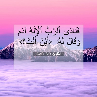 Picture 07 - اَلتَّكْوِينُ 3:9 AVD - فَنَادَى ٱلرَّبُّ - Bible Verse Picture