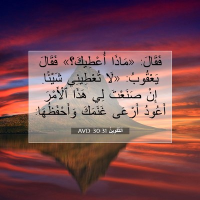 Picture 07 - اَلتَّكْوِينُ 30:31 AVD - فَقَالَ: «مَاذَا - Bible Verse Picture