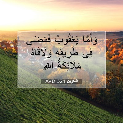 Picture 07 - اَلتَّكْوِينُ 32:1 AVD - وَأَمَّا يَعْقُوبُ - Bible Verse Picture