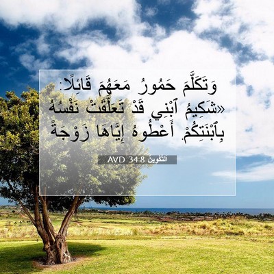 Picture 07 - اَلتَّكْوِينُ 34:8 AVD - وَتَكَلَّمَ حَمُورُ - Bible Verse Picture