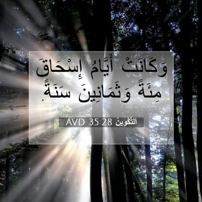 Picture 07 - اَلتَّكْوِينُ 35:28 AVD - وَكَانَتْ أَيَّامُ - Bible Verse Picture
