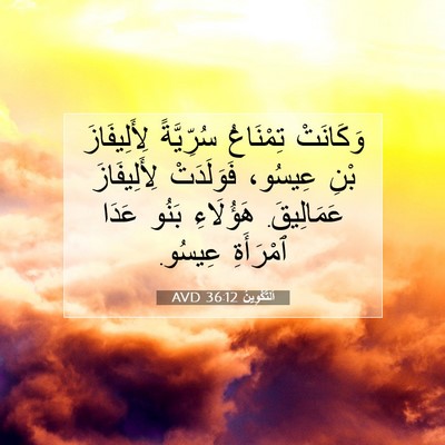 Picture 07 - اَلتَّكْوِينُ 36:12 AVD - وَكَانَتْ تِمْنَاعُ - Bible Verse Picture