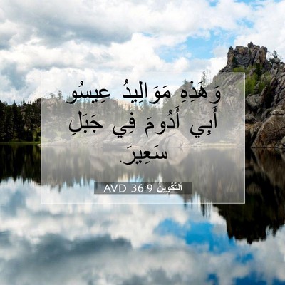 Picture 07 - اَلتَّكْوِينُ 36:9 AVD - وَهَذِهِ مَوَالِيدُ - Bible Verse Picture