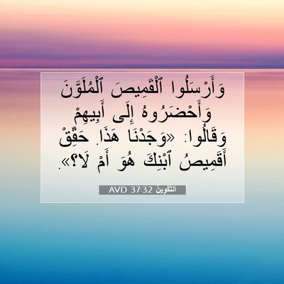 Picture 07 - اَلتَّكْوِينُ 37:32 AVD - وَأَرْسَلُوا ٱلْقَمِيصَ - Bible Verse Picture