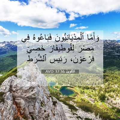 Picture 07 - اَلتَّكْوِينُ 37:36 AVD - وَأَمَّا - Bible Verse Picture