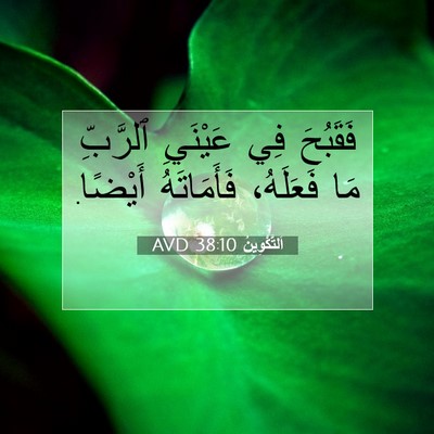 Picture 07 - اَلتَّكْوِينُ 38:10 AVD - فَقَبُحَ فِي عَيْنَيِ - Bible Verse Picture