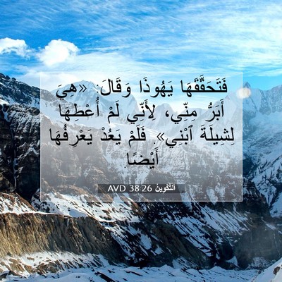Picture 07 - اَلتَّكْوِينُ 38:26 AVD - فَتَحَقَّقَهَا يَهُوذَا - Bible Verse Picture