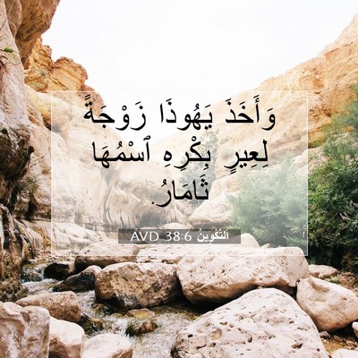 Picture 07 - اَلتَّكْوِينُ 38:6 AVD - وَأَخَذَ يَهُوذَا - Bible Verse Picture