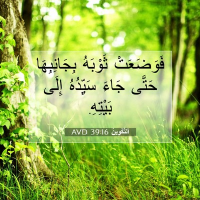 Picture 07 - اَلتَّكْوِينُ 39:16 AVD - فَوَضَعَتْ ثَوْبَهُ - Bible Verse Picture
