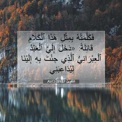 Picture 07 - اَلتَّكْوِينُ 39:17 AVD - فَكَلَّمَتْهُ بِمِثْلِ - Bible Verse Picture