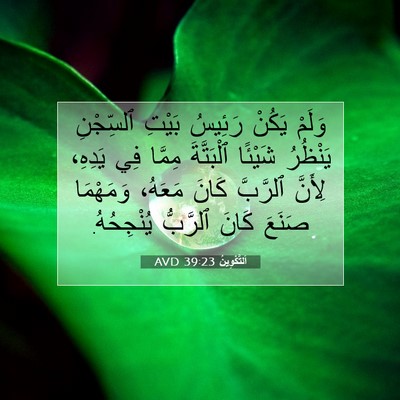 Picture 07 - اَلتَّكْوِينُ 39:23 AVD - وَلَمْ يَكُنْ رَئِيسُ - Bible Verse Picture