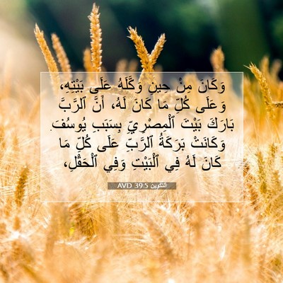 Picture 07 - اَلتَّكْوِينُ 39:5 AVD - وَكَانَ مِنْ حِينِ - Bible Verse Picture