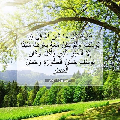 Picture 07 - اَلتَّكْوِينُ 39:6 AVD - فَتَرَكَ كُلَّ مَا كَانَ - Bible Verse Picture