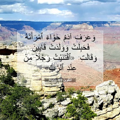 Picture 07 - اَلتَّكْوِينُ 4:1 AVD - وَعَرَفَ آدَمُ حَوَّاءَ - Bible Verse Picture