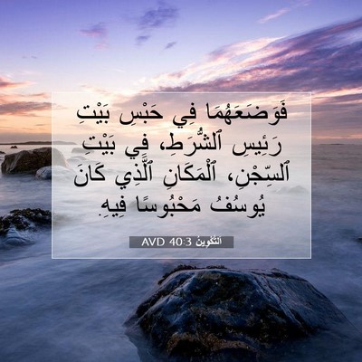 Picture 07 - اَلتَّكْوِينُ 40:3 AVD - فَوَضَعَهُمَا فِي حَبْسِ - Bible Verse Picture