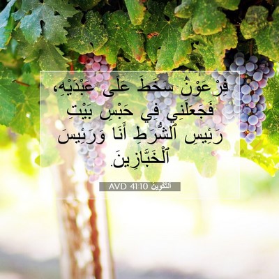 Picture 07 - اَلتَّكْوِينُ 41:10 AVD - فِرْعَوْنُ سَخَطَ عَلَى - Bible Verse Picture
