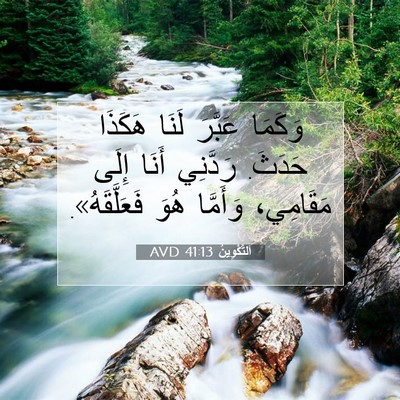 Picture 07 - اَلتَّكْوِينُ 41:13 AVD - وَكَمَا عَبَّرَ لَنَا - Bible Verse Picture