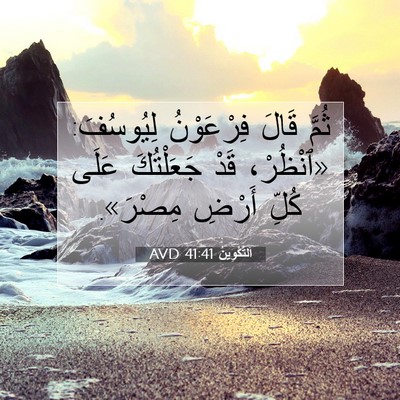 Picture 07 - اَلتَّكْوِينُ 41:41 AVD - ثُمَّ قَالَ فِرْعَوْنُ - Bible Verse Picture