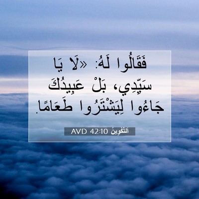Picture 07 - اَلتَّكْوِينُ 42:10 AVD - فَقَالُوا لَهُ: «لَا يَا - Bible Verse Picture