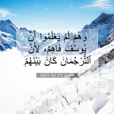Picture 07 - اَلتَّكْوِينُ 42:23 AVD - وَهُمْ لَمْ يَعْلَمُوا - Bible Verse Picture