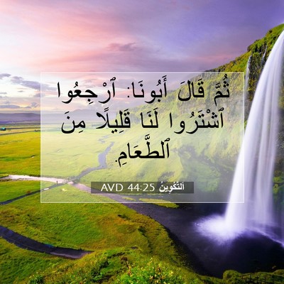 Picture 07 - اَلتَّكْوِينُ 44:25 AVD - ثُمَّ قَالَ أَبُونَا: - Bible Verse Picture