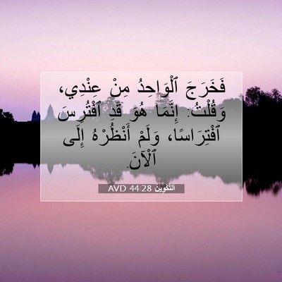 Picture 07 - اَلتَّكْوِينُ 44:28 AVD - فَخَرَجَ ٱلْوَاحِدُ مِنْ - Bible Verse Picture