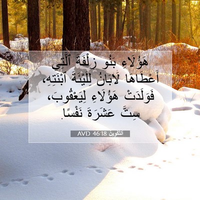 Picture 07 - اَلتَّكْوِينُ 46:18 AVD - هَؤُلَاءِ بَنُو زِلْفَةَ - Bible Verse Picture