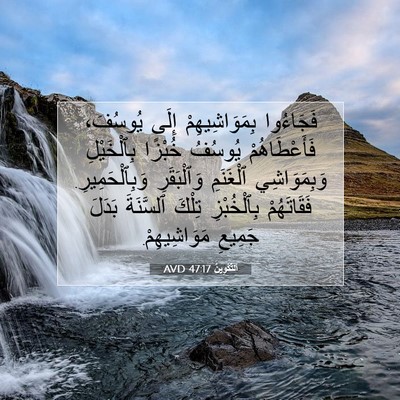 Picture 07 - اَلتَّكْوِينُ 47:17 AVD - فَجَاءُوا بِمَوَاشِيهِمْ - Bible Verse Picture