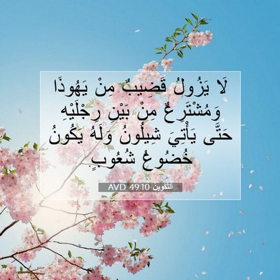 Picture 07 - اَلتَّكْوِينُ 49:10 AVD - لَا يَزُولُ قَضِيبٌ مِنْ - Bible Verse Picture