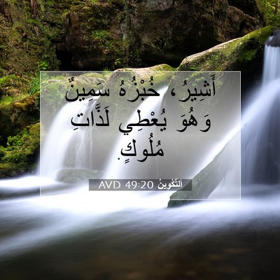 Picture 07 - اَلتَّكْوِينُ 49:20 AVD - أَشِيرُ، خُبْزُهُ سَمِينٌ - Bible Verse Picture
