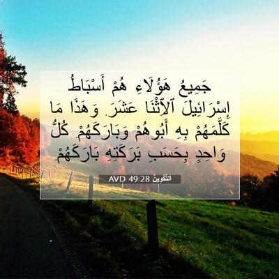 Picture 07 - اَلتَّكْوِينُ 49:28 AVD - جَمِيعُ هَؤُلَاءِ هُمْ - Bible Verse Picture