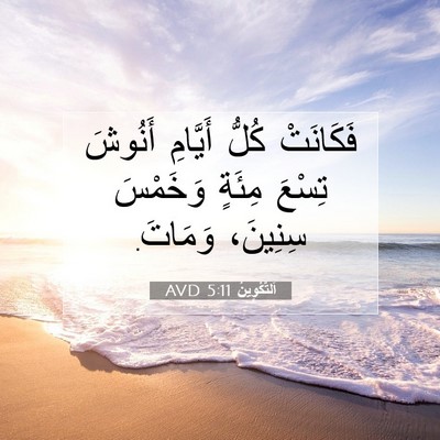 Picture 07 - اَلتَّكْوِينُ 5:11 AVD - فَكَانَتْ كُلُّ أَيَّامِ - Bible Verse Picture