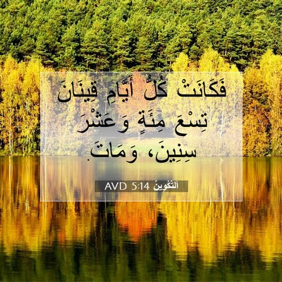 Picture 07 - اَلتَّكْوِينُ 5:14 AVD - فَكَانَتْ كُلُّ أَيَّامِ - Bible Verse Picture