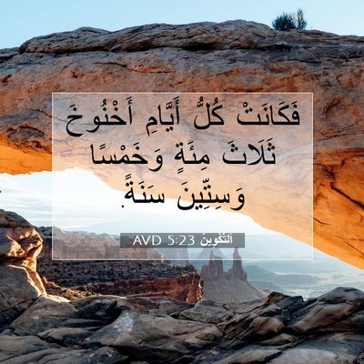Picture 07 - اَلتَّكْوِينُ 5:23 AVD - فَكَانَتْ كُلُّ أَيَّامِ - Bible Verse Picture