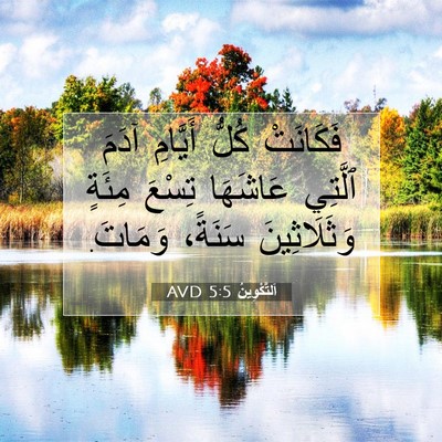 Picture 07 - اَلتَّكْوِينُ 5:5 AVD - فَكَانَتْ كُلُّ أَيَّامِ - Bible Verse Picture
